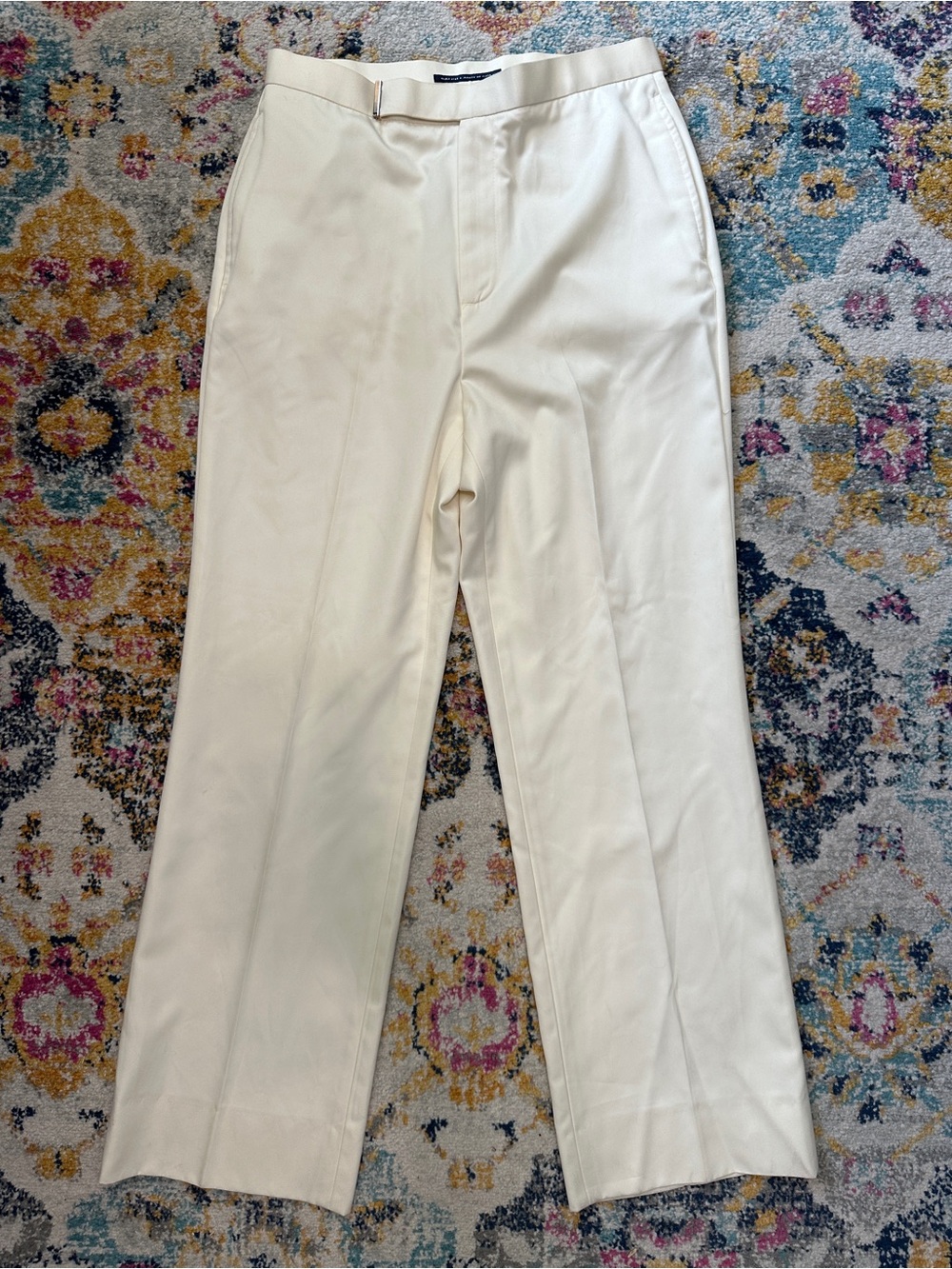 Ralph Lauren Golf Pants Women Size 6 Cream Off White Flat Front Trousers